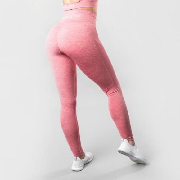 ALPHALETE Rose Pink Aero Leggings Size Small - Picture 1 of 8